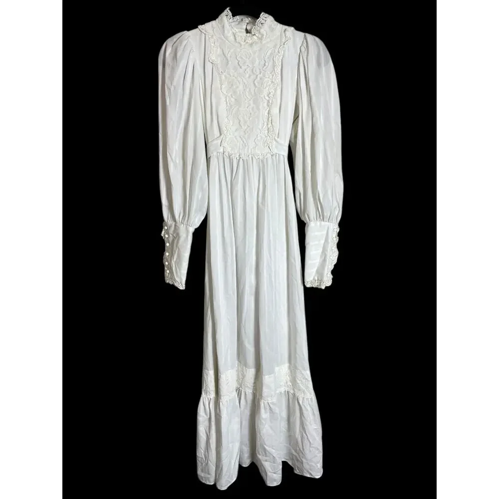 Candi Jones | Dresses | Vintage 7s Candi Jones White Lace Cottagecore Maxi Dress Prairie Long Sleeve Xs | Poshmark Candi Jones | Dresses | Vintage 7s Candi Jones White Lace Cottagecore Maxi Dress Prairie Long Sleeve Xs | Poshmark